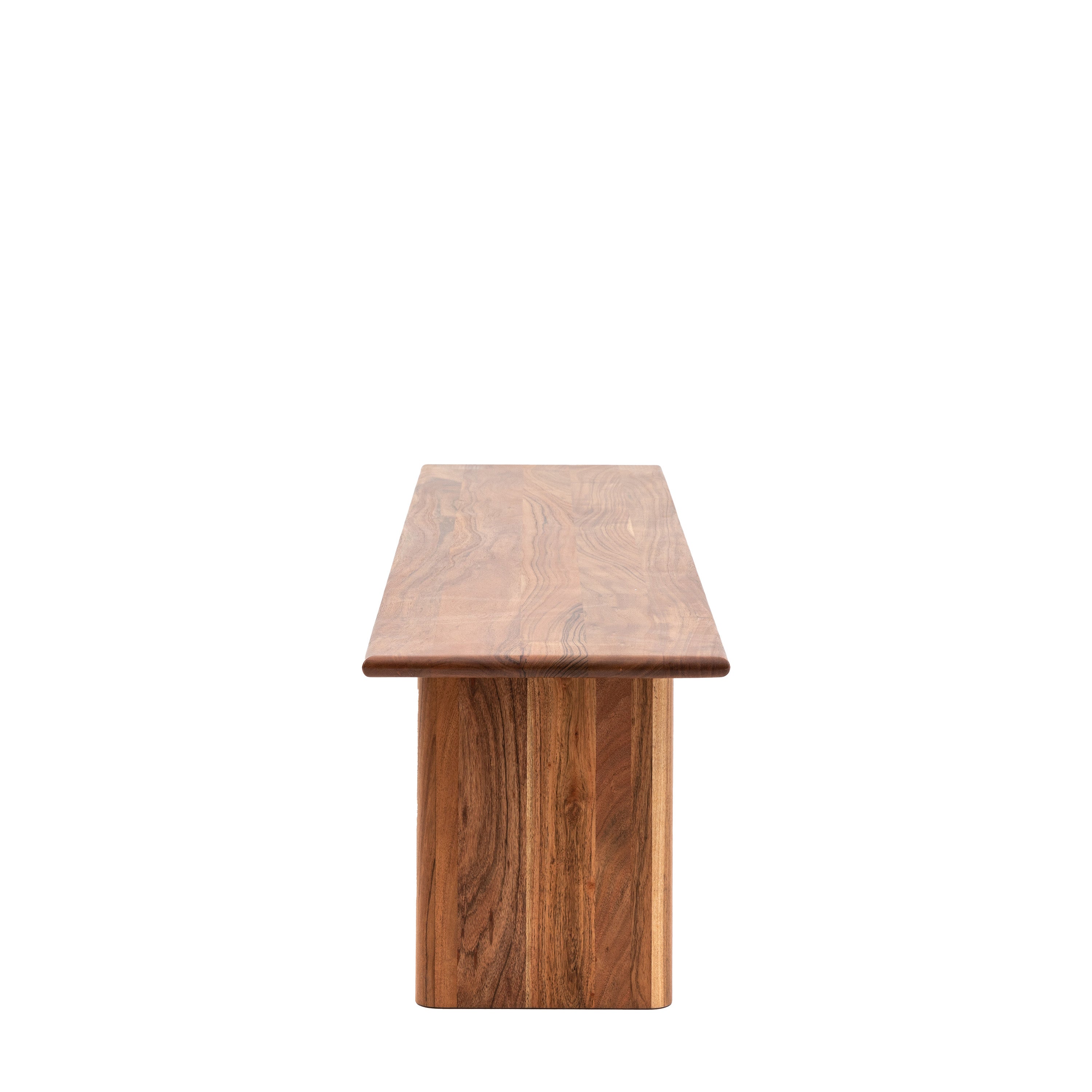 Marta Natural Carved Acacia Wood Dining Bench | Large